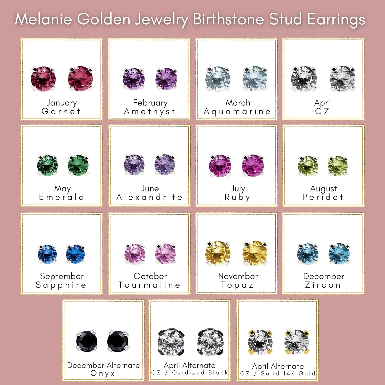 Tiny Birthstone Gemstone Post Stud Earrings in Sterling Silver | Multiple Color Choices & Sizes | Birthday Earrings for Women (6mm, September | Blue Sapphire)