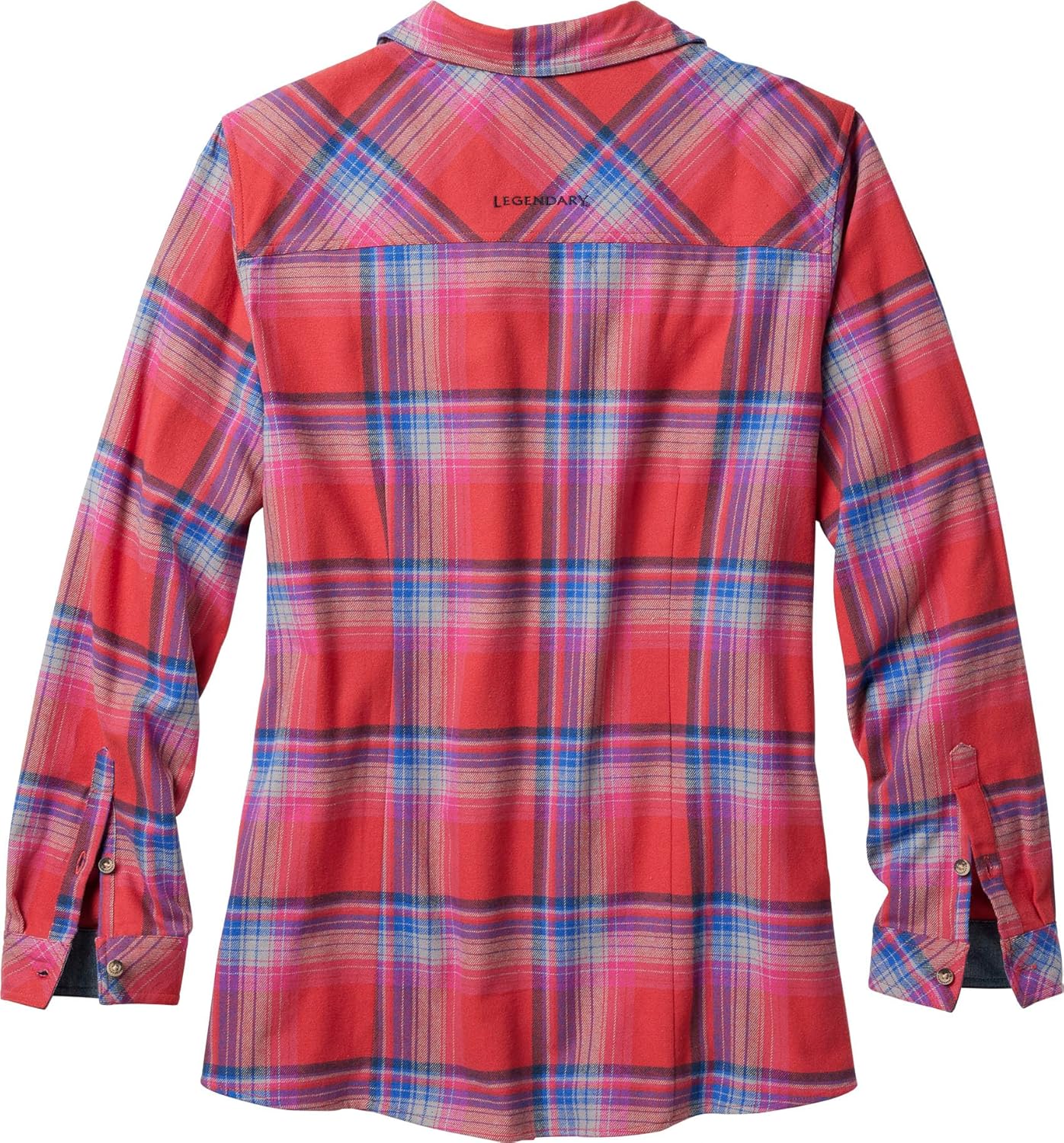 Legendary Whitetails Womens Long Sleeve Plaid Button Up 100% Cotton Flannel Shirt