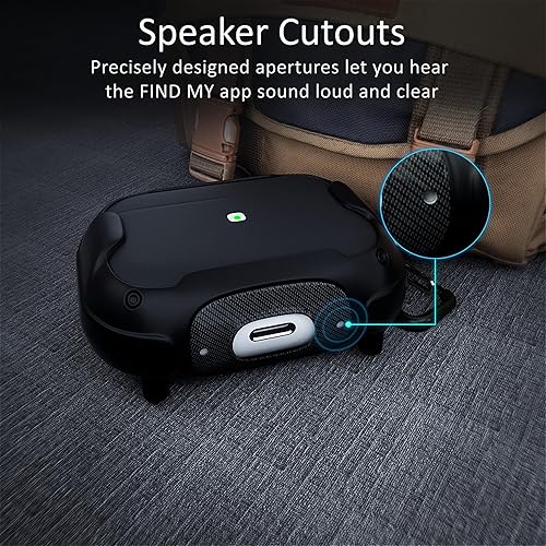 Miniatura 4 de Funda compatible con AirPods Pro 2 con Mag-Safe, carga inalámbrica, potente protección contra caídas, TPU, funda magnética resistente para AirPods