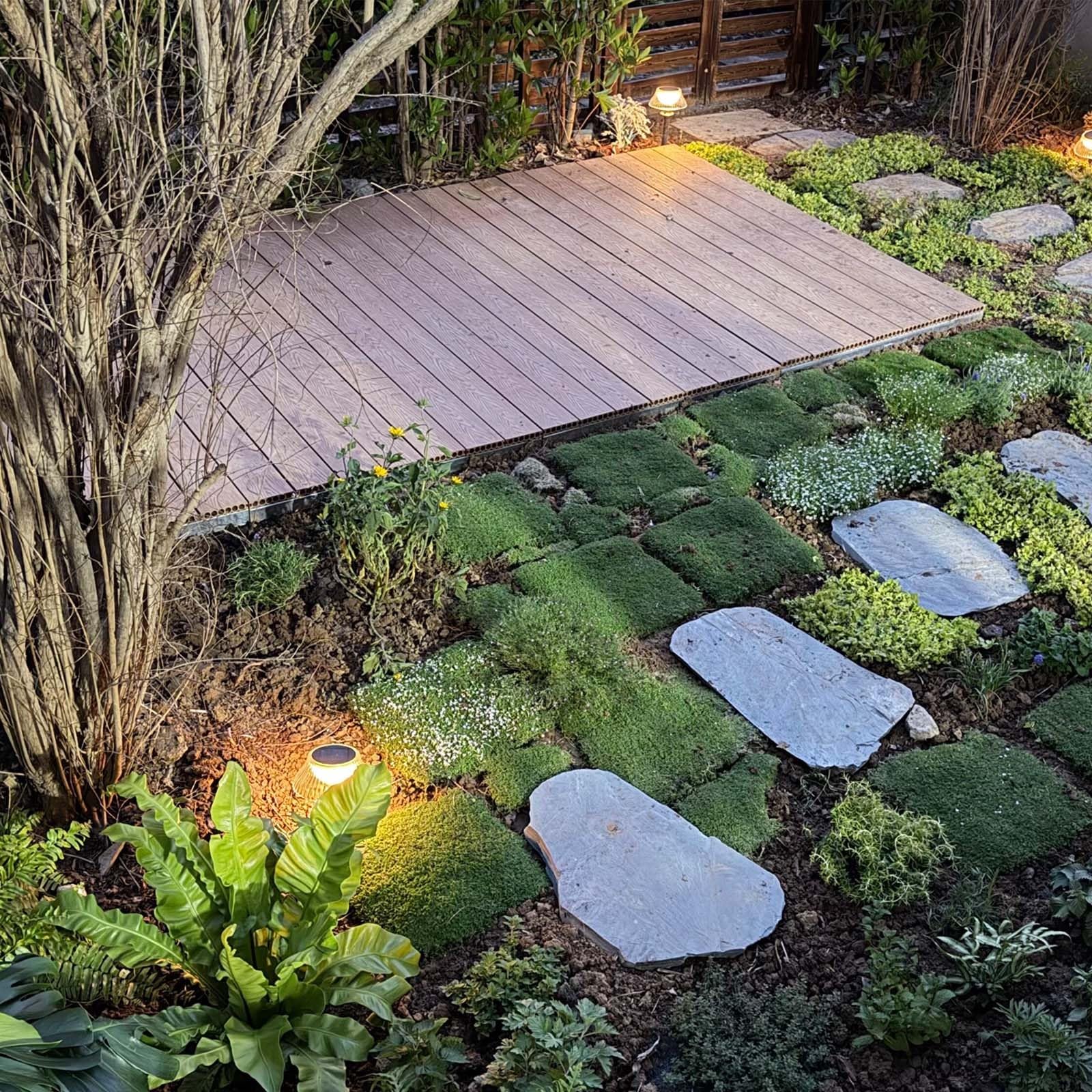 Piattaforma Da Patio Esterno Modulare Regolabile In Altezza Con Telaio