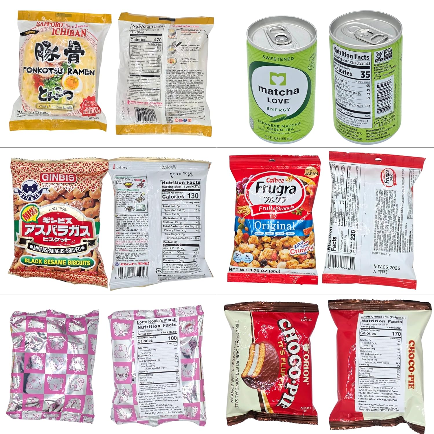 Premium Asian Snack Collection – Japanese & Korean Gift Set – Includes Ramen, Soft Cakes, Savory Chips & Matcha Energy Drink – Large Variety Box