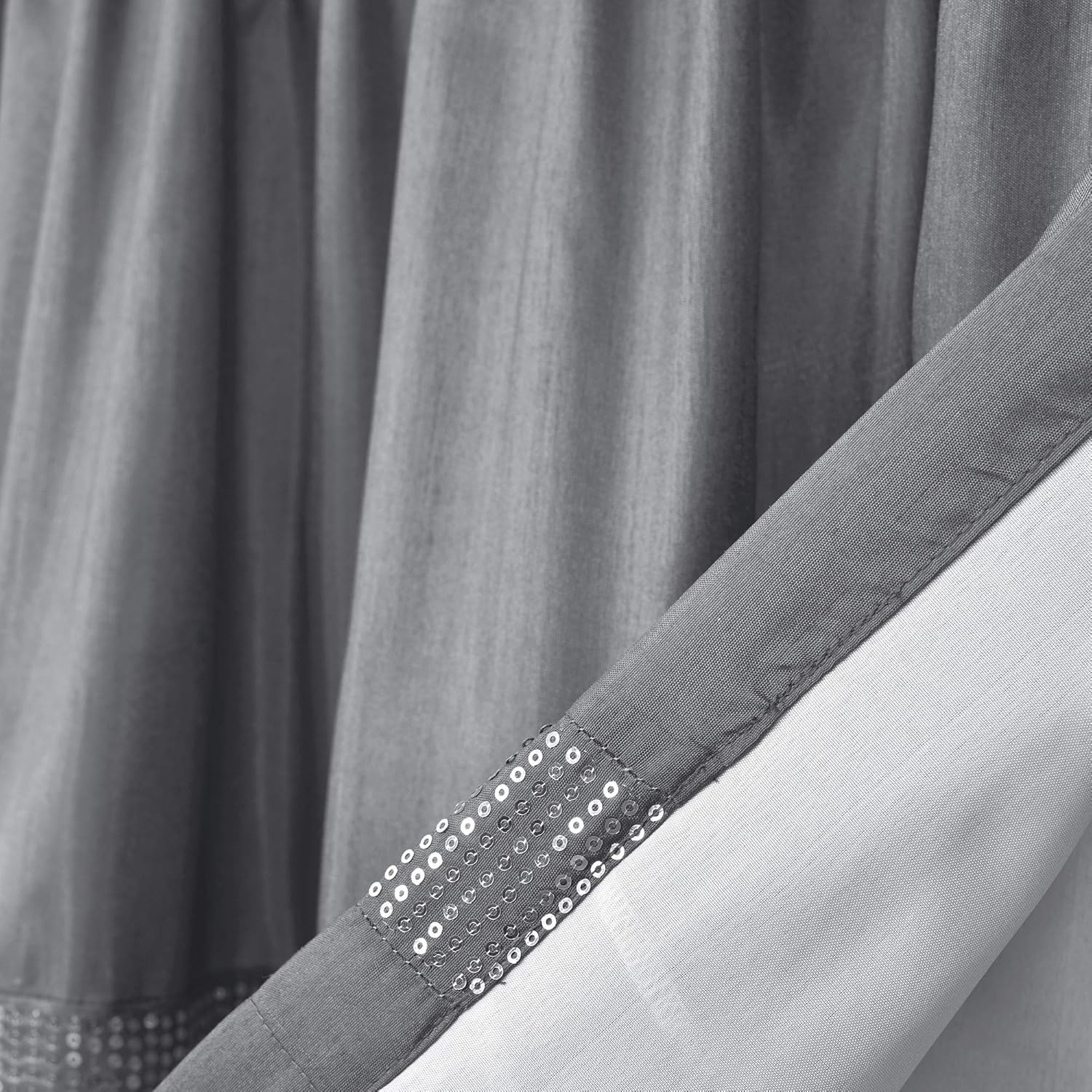 Lush Decor Night Sky Valance Curtain Single, 84"W x 18"L Gray & Silver - Extra Wide Curtains - Kitchen Curtains Valances For Windows - Bathroom Curtain