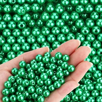 XIANNVXI Green Pearl Beads for Jewelry Making