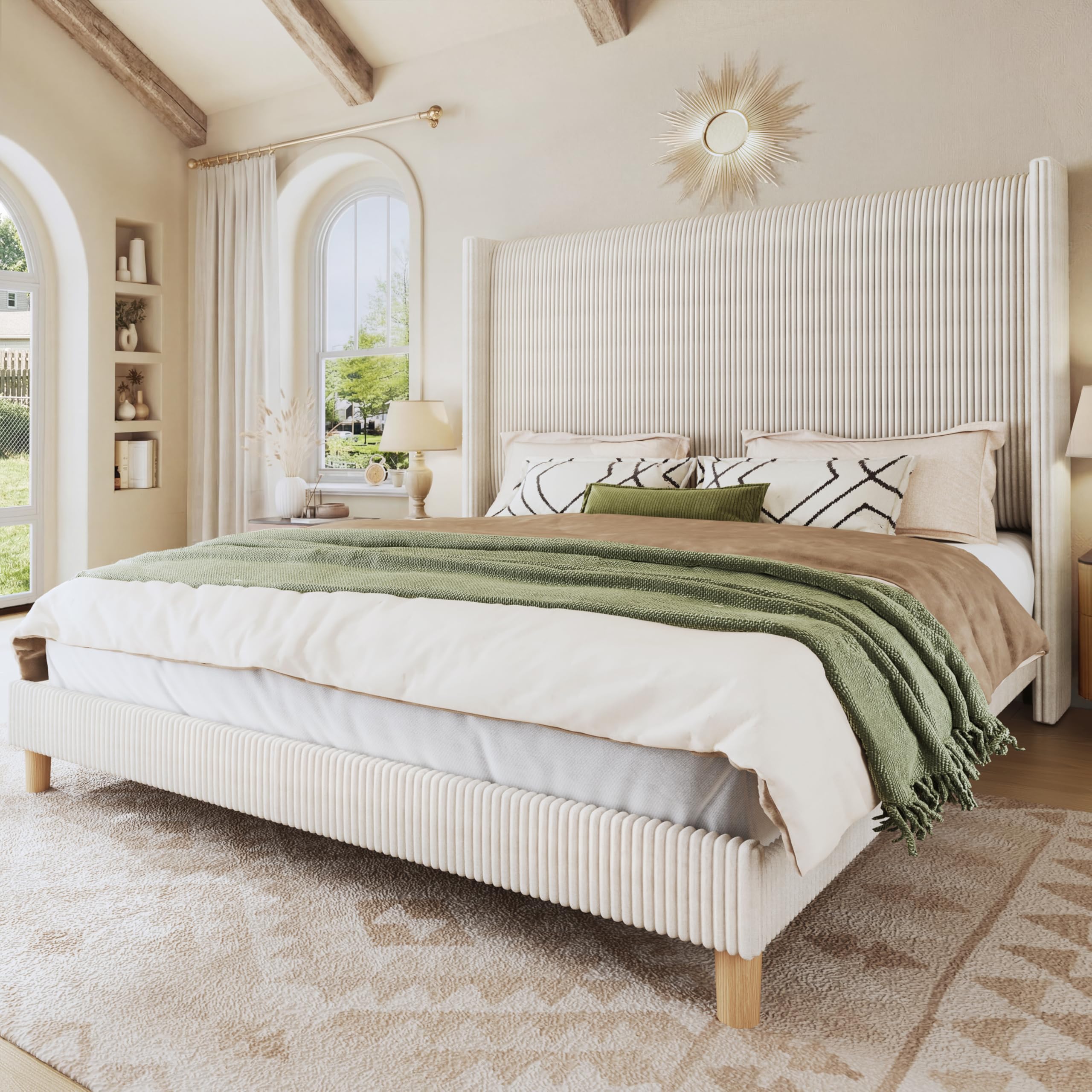 HUAHUU 51.2" Corduroy Bed