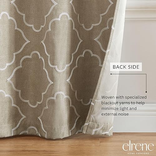 Miniatura 9 de Elrene Home Fashions Raja - Cortina opaca térmica para ventana con ojales, juego de 2, 37 x 84 pulgadas, índigo