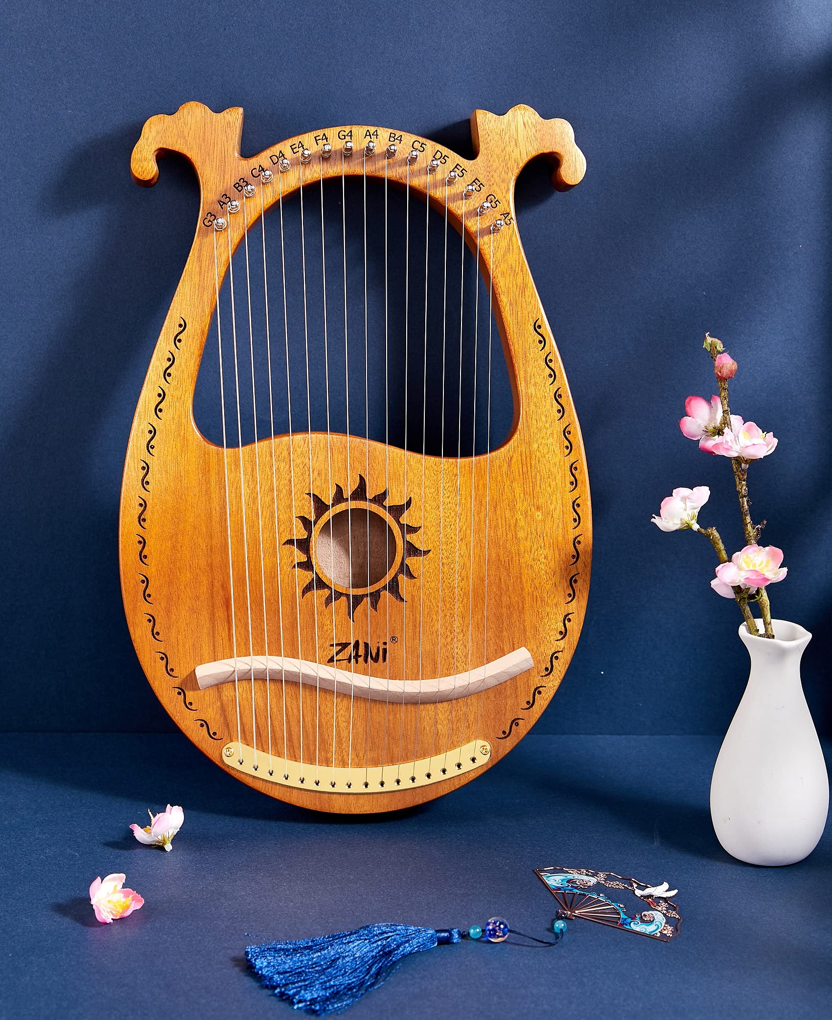 Lyre Harp 16 Metal String Ancient Greece Style Classical Shaped