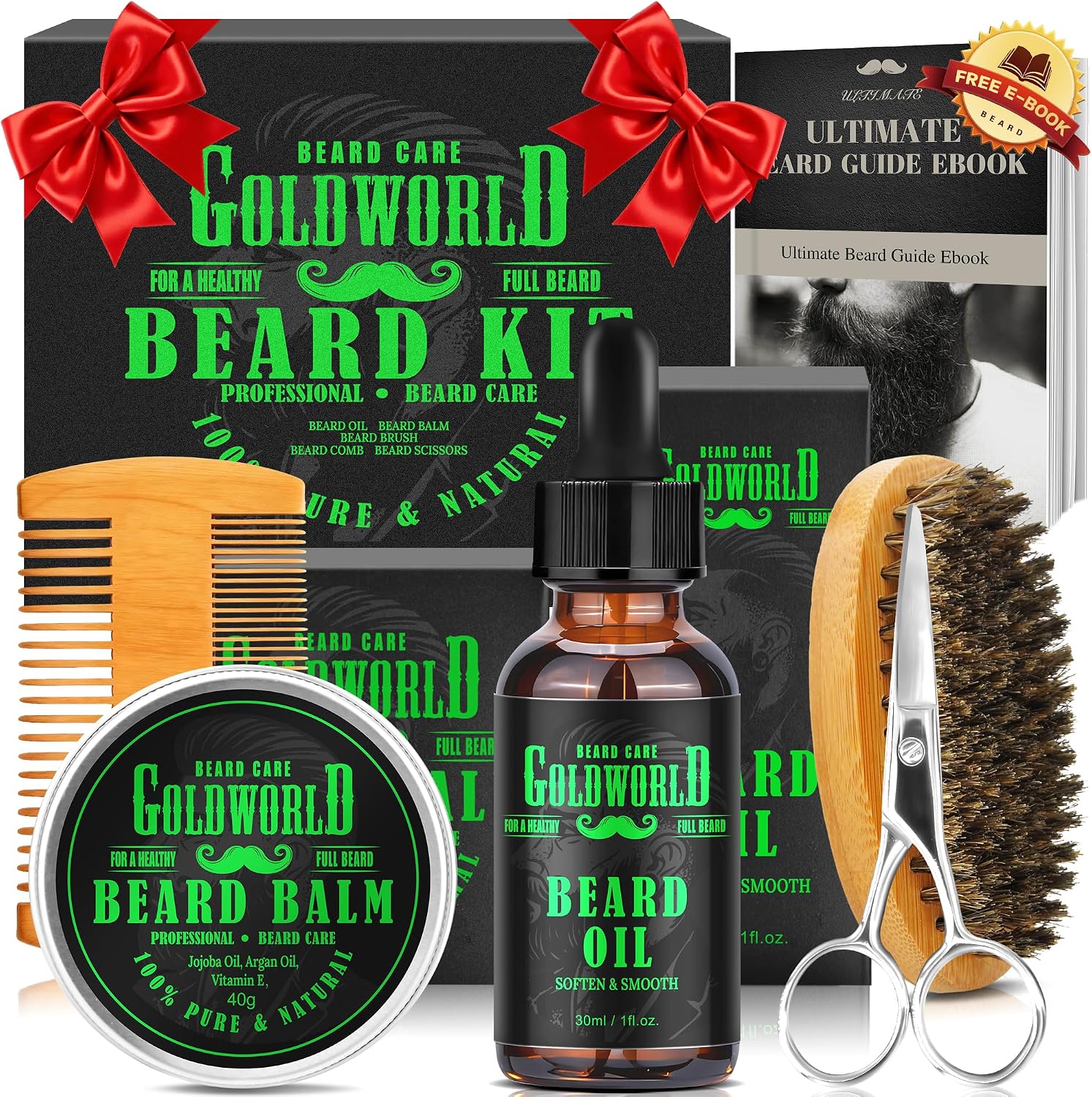 Beard Grooming Kit for Men...