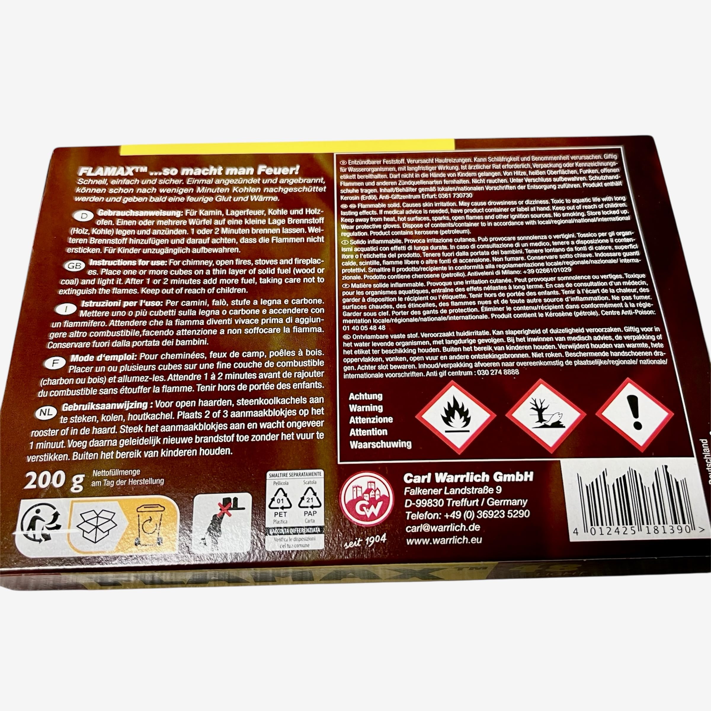 84x 48er Pack Anzündwürfel Kaminanzünder Kohleanzünder Anzünder Würfel Zünder Grillanzünder Ofenanzünder für Kamin, Ofen Kohlenanzünder Anzündwolle Anmachwürfel + 1 Bildmagnet