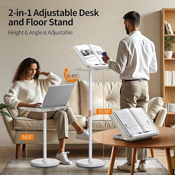 Soporte para Laptop NAMON 2 en 1 Blanco Ajustable miniatura 3