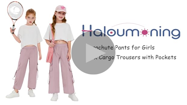 Amazon.com: Haloumoning Girls Parachute Pants Kids Wide Leg