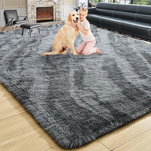 Miniatura 122 de Noahas Alfombras Esponjosas de Arcoíris para Dormitorio de Niñas, 2x4 Alfombra Peluda Rosa para Cuarto de Niños, Alfombras de Área Peludas para Sala