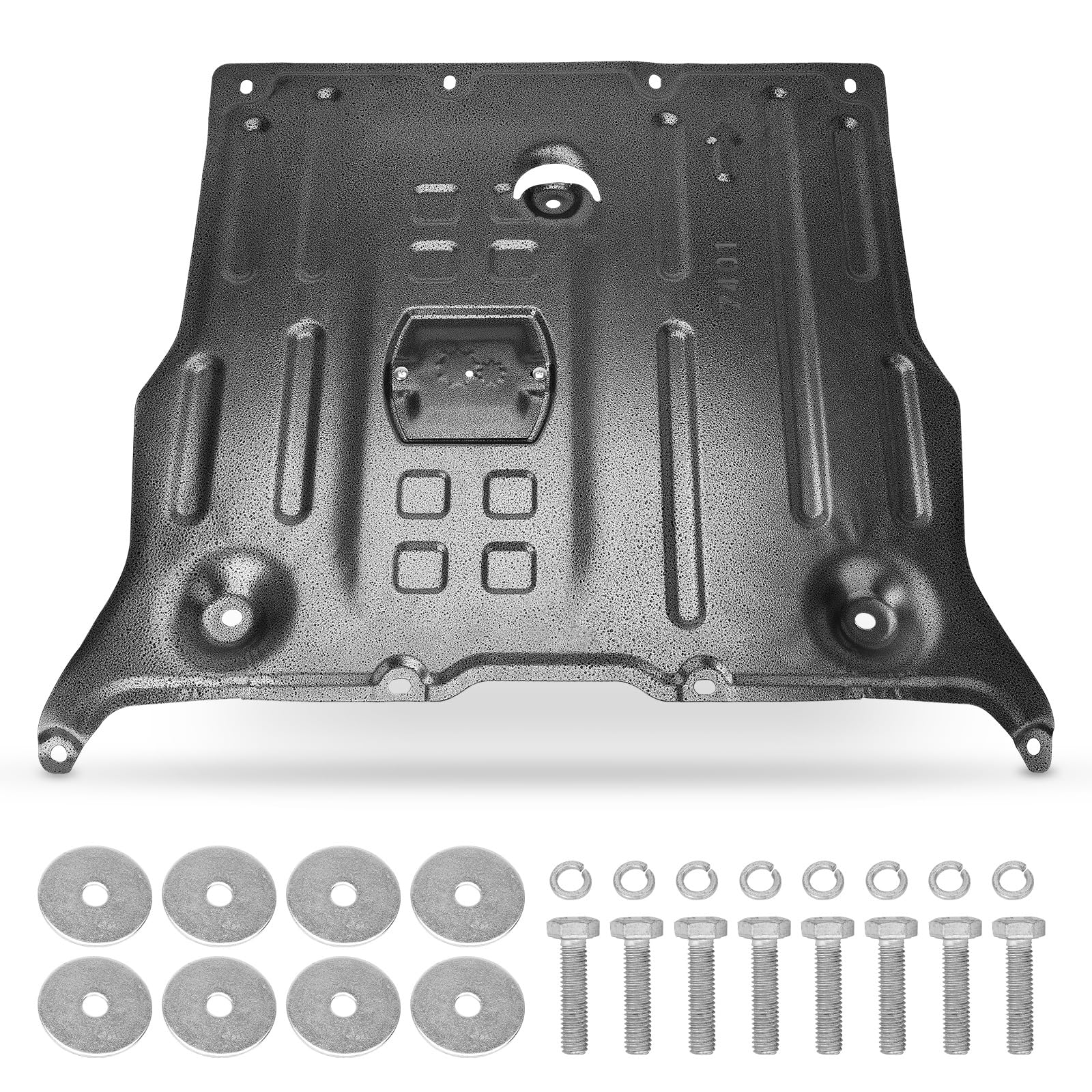 Front Skid Plate Compatible with Tesla Model 3 2017-2024 & Tesla Model Y 2020-2022, Under Motor Splash Shield Guard Cover with Install Accessories, Integrated Design