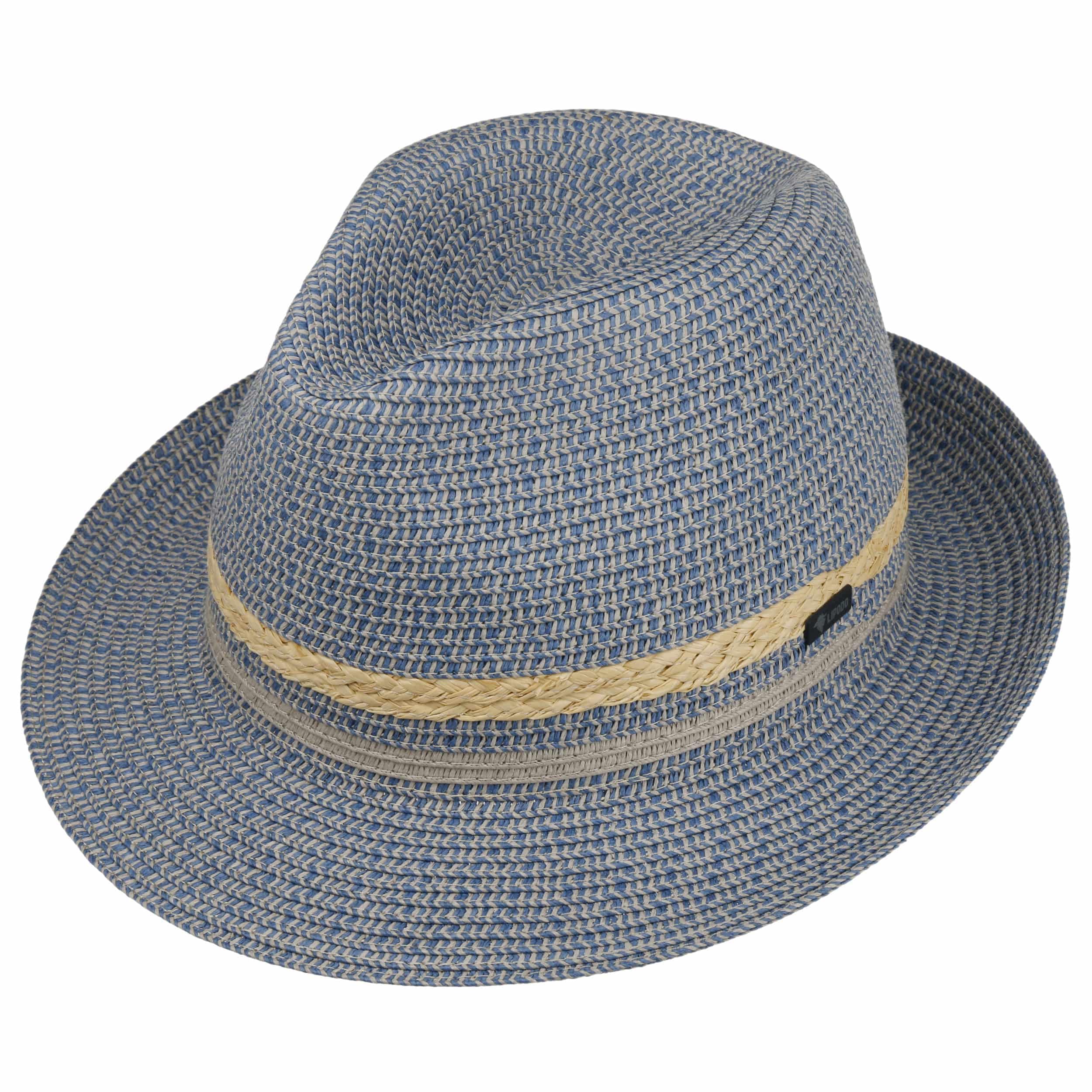 Lipodo Costanzo Bogart Strohhut Mehrfarbiger Hut mit Streifenmuster Leicht robust Made in Italy Herren Frühjahr Sommer