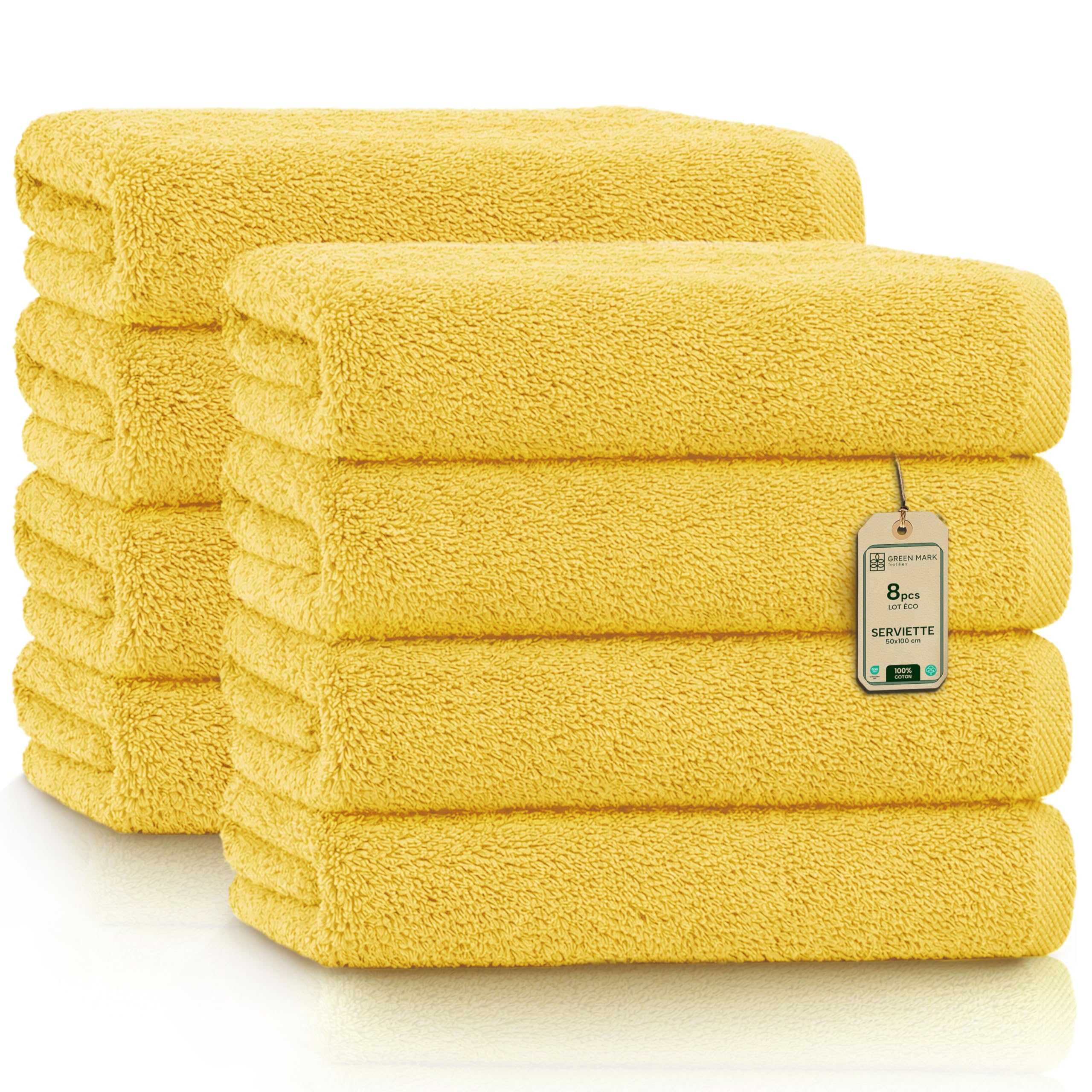 Serviettes 100% coton Green Mark ultra-absorbantes et douces