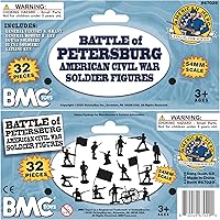 Vista 7 de BMC Civil War Plastic Army Men - 32pc Battle of Petersburg Soldier Figures