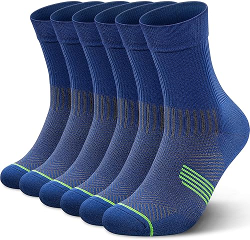 PAPLUS 3 pares de calcetines de compresión para correr para hombres y mujeres, calcetines atléticos con cojín, soporte de arco para senderismo,