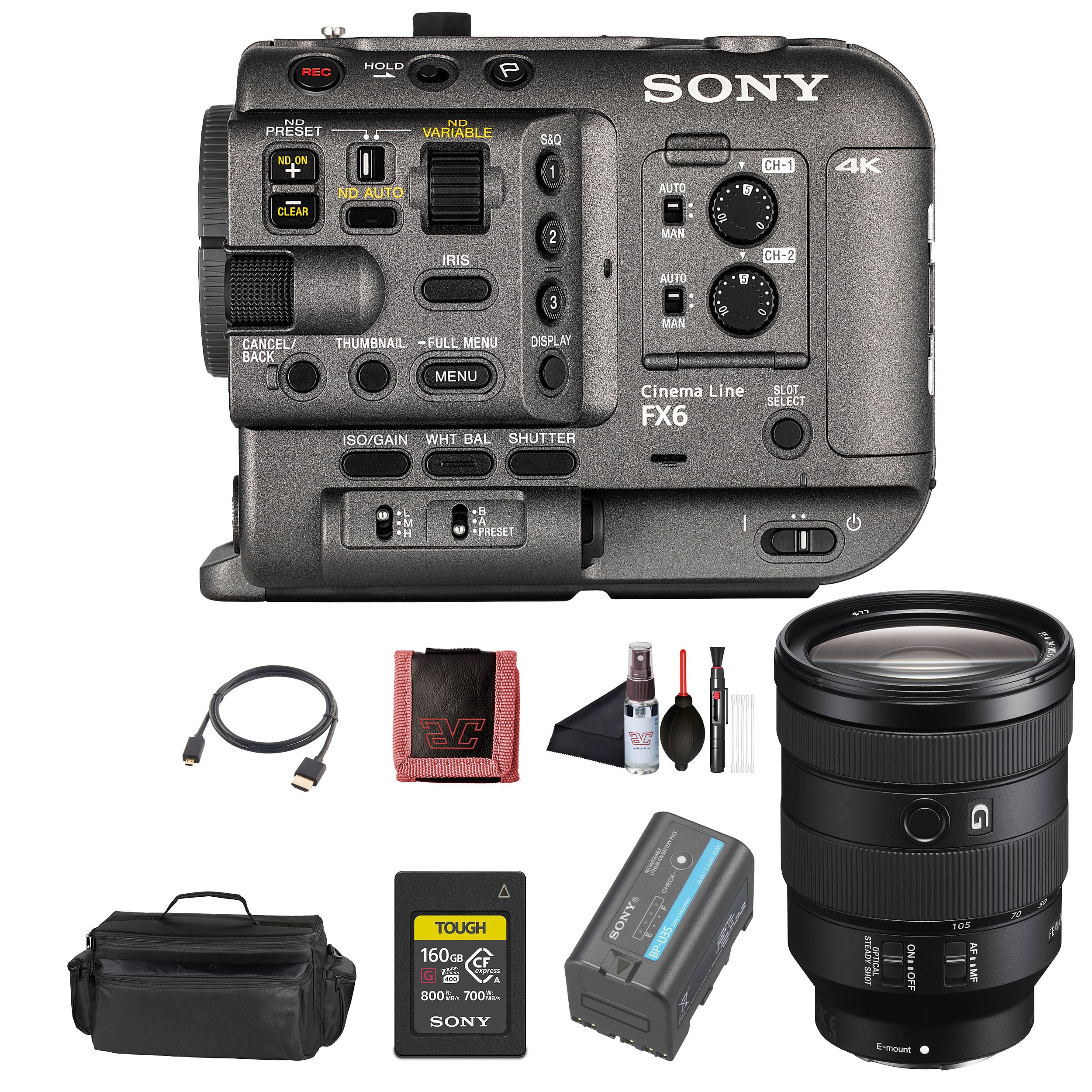 Amazon | Sony FX6 シネマラインカメラキット 24–105mm F4 G OSSレンズ