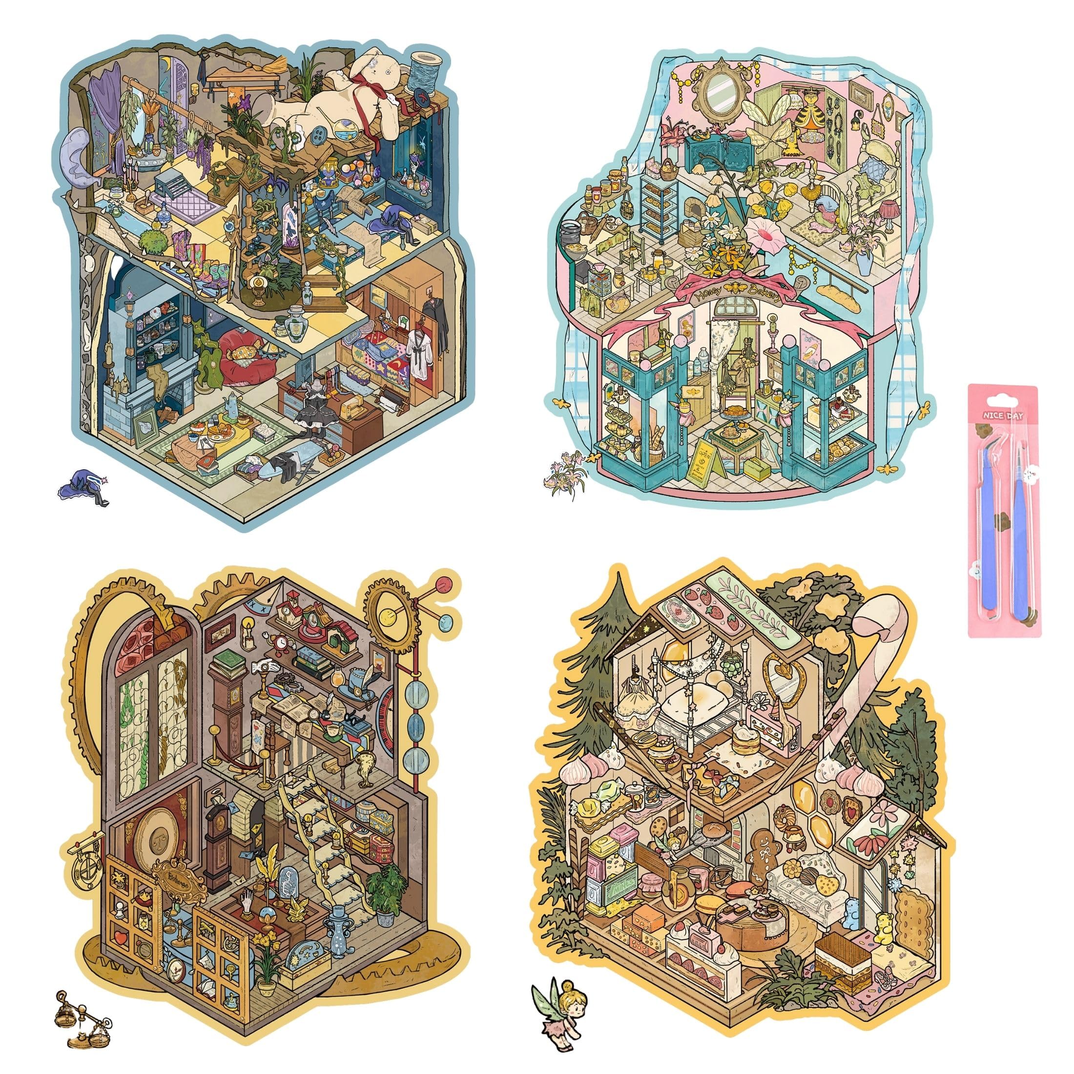 Amazon | 大人用3Dステッカーシーン DIY 3Dルーム ミニチュアシーン