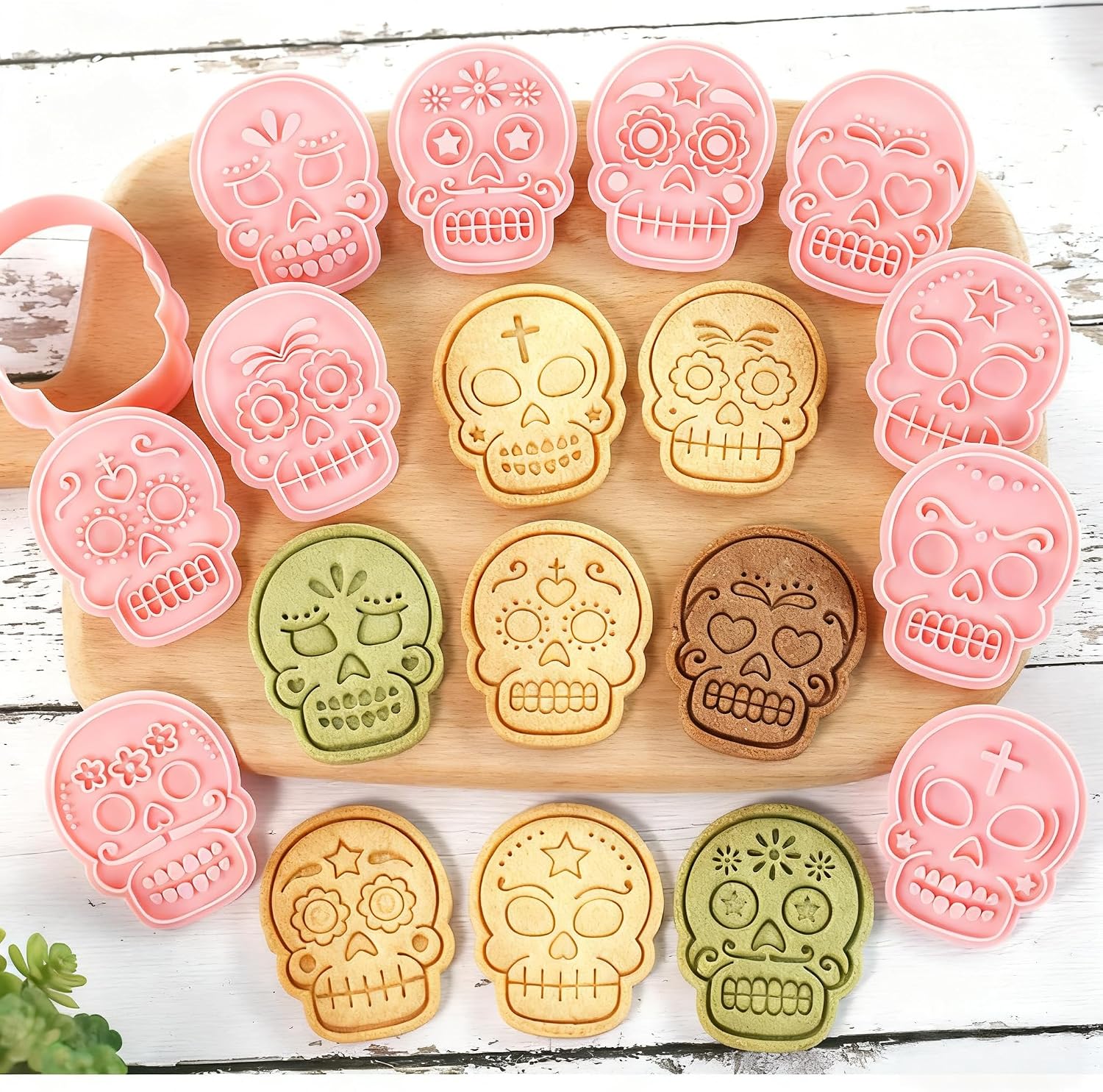 20Pcs Halloween Cookie Cutters Pumpkin & Ghost 3D Modeling Design, Cute for Kids Holiday Baking