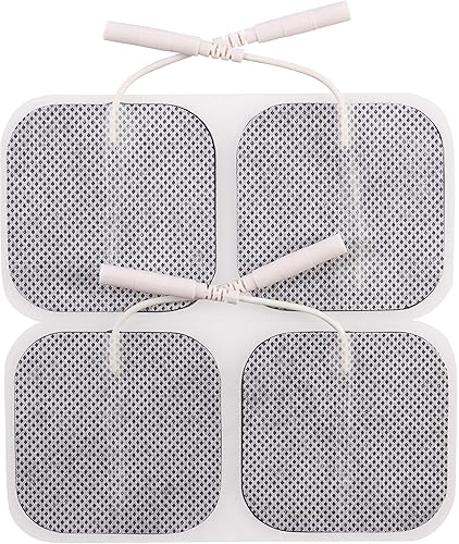 Miniatura 3 de BodyMed TENSEMS Unit 4 almohadillas de electrodos  Cuatro electrodos cuadrados de 2 x 2 pulgadas en diez paquetes  Reutilizables y autoadhesivas