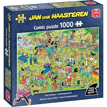 Jan Van Haasteren Dog Parkour - 1000 Piece Adult Jigsaw Puzzle | Gro&szlig;es Puzzle f&uuml;r Erwachsene &ndash; 100% recycelter Karton, 1000 