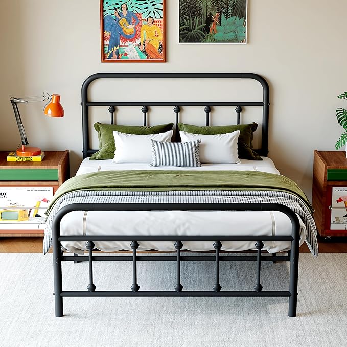 Zinus Twin Metal Bed Frame with Sturdy Construction
