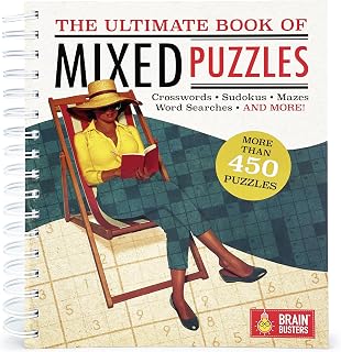 Ultimate Mixed Puzzles Book for Adults: 450+ Word Searches, Crosswords, Sudoku, Mazes - Brain Busters Collection