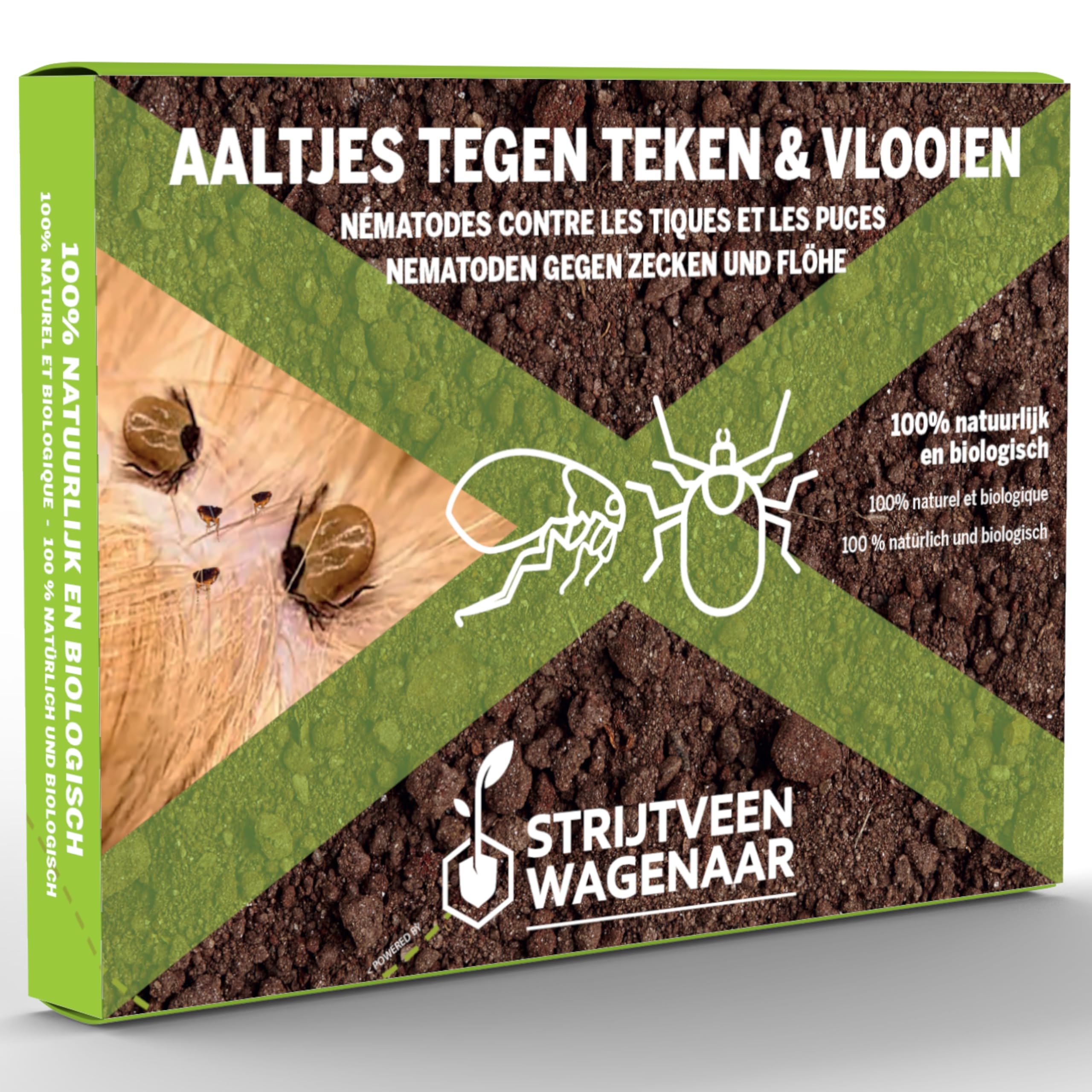Strijtveen & Wagenaar – SC-Nematoden gegen Zecken & Flöhe – 50.0 Mio. für 100 m² – Biologisch & effektiv – Natürliche Bekämpfung von Parasiten im Boden rund um Haus & Garten