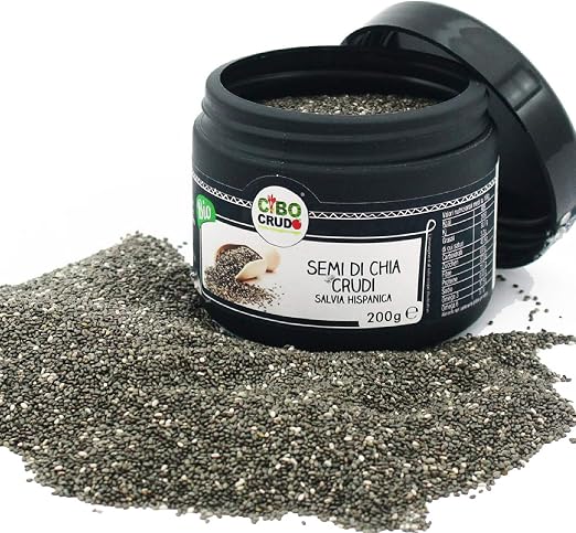 Cibocrudo Semi Di Chia Bio, Chia Seeds Integri E Puri Al 100%, Per Latte O