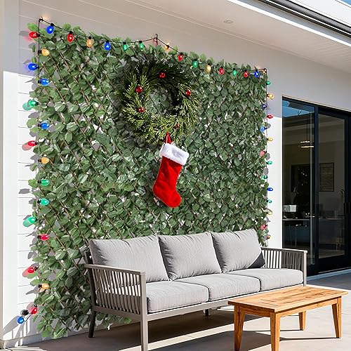 Miniatura 7 de Windscreen4less 2 piezas de hojas de hiedra artificiales expandibles para valla de privacidad para exteriores, interiores, patio, balcón (hojas de