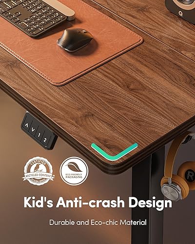 Miniatura 60 de FEZIBO - Escritorio eléctrico ajustable para trabajar sentado o de pie, 40 x 24 pulgadas, para oficina en casa, escritorio ergonómico para Negro