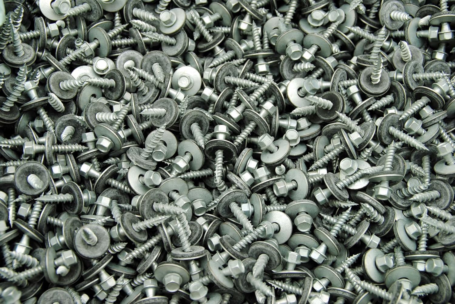 (350) Hex Head #10 x 1 Pole Barn Screw Rubber Washer Galvanized Roofing Siding