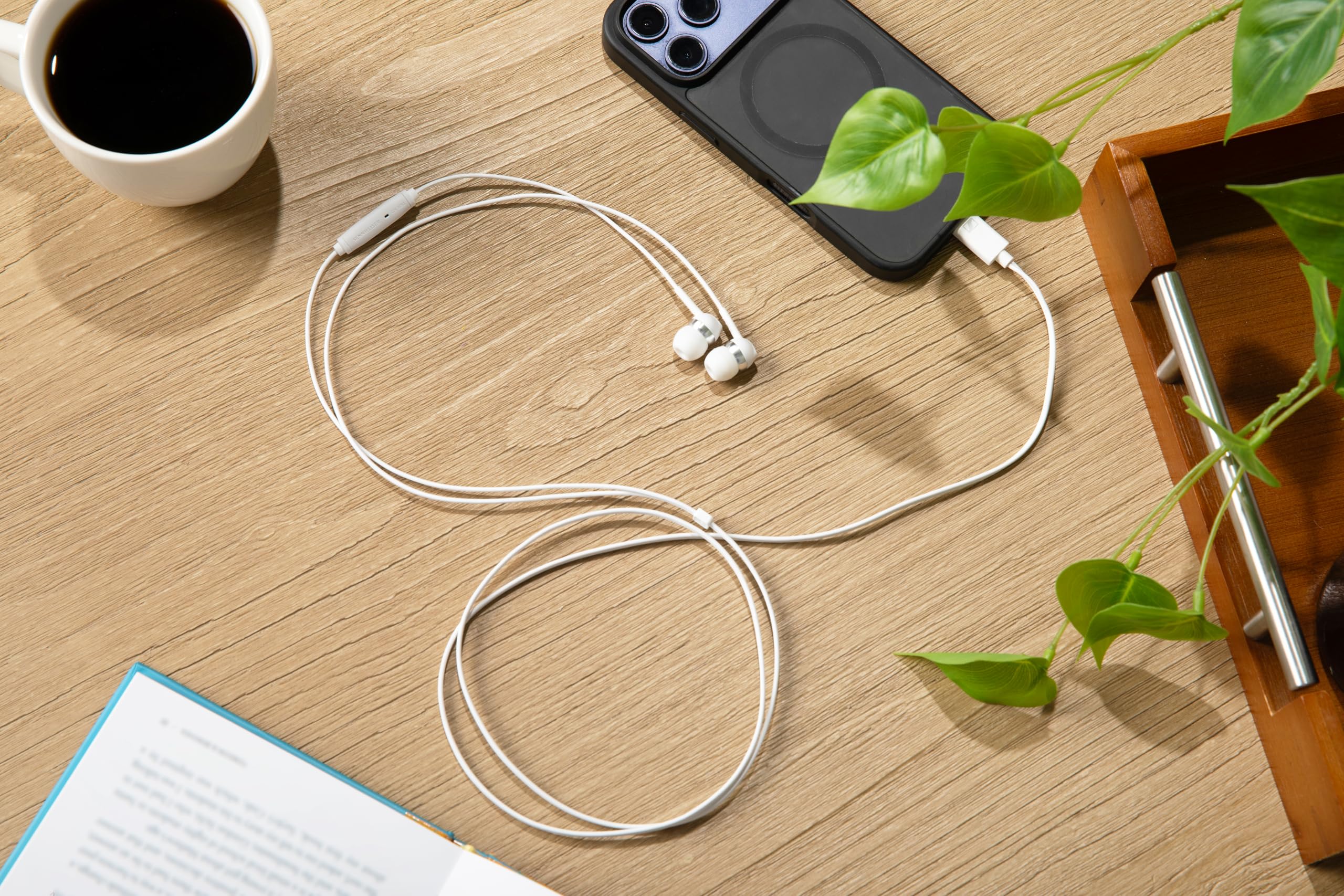 Sennheiser CX 80U – Écouteurs intra-auriculaires filaires, connexion USB-C, télécommande intelligente à un bouton avec microphone intégrée, écouteurs fermés pour une réduction passive du bruit – blanc