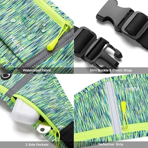 Miniatura 5 de VULKIT Cinturón delgado para correr para mujeres y hombres, soporte para teléfono celular para correr, riñonera de entrenamiento, bolsa de correr,