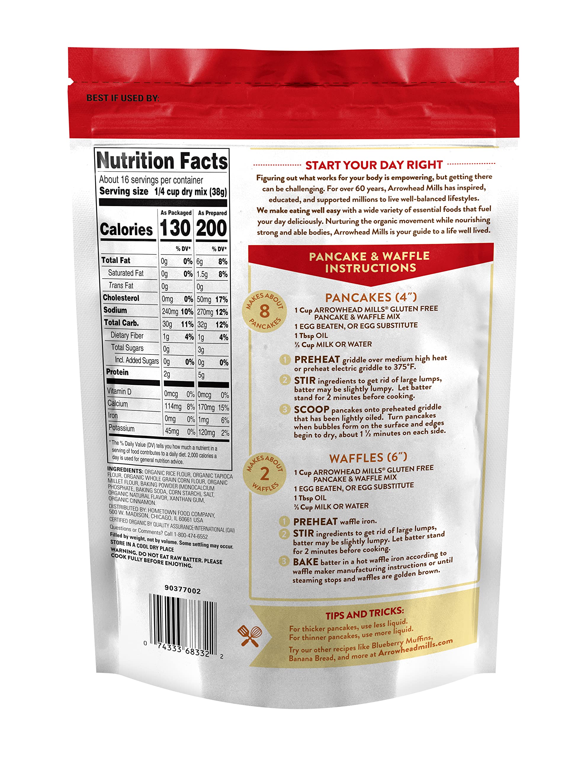 Arrowhead Mills Organic Pancake & Waffle Mix