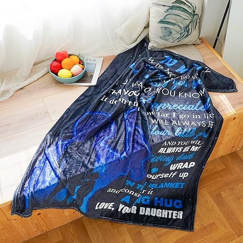 Miniatura 9 de Manta de forro polar personalizada para papá, manta de micro ultrasuave personalizada para mi querido papá, cumpleaños, Navidad, Día del Padre para