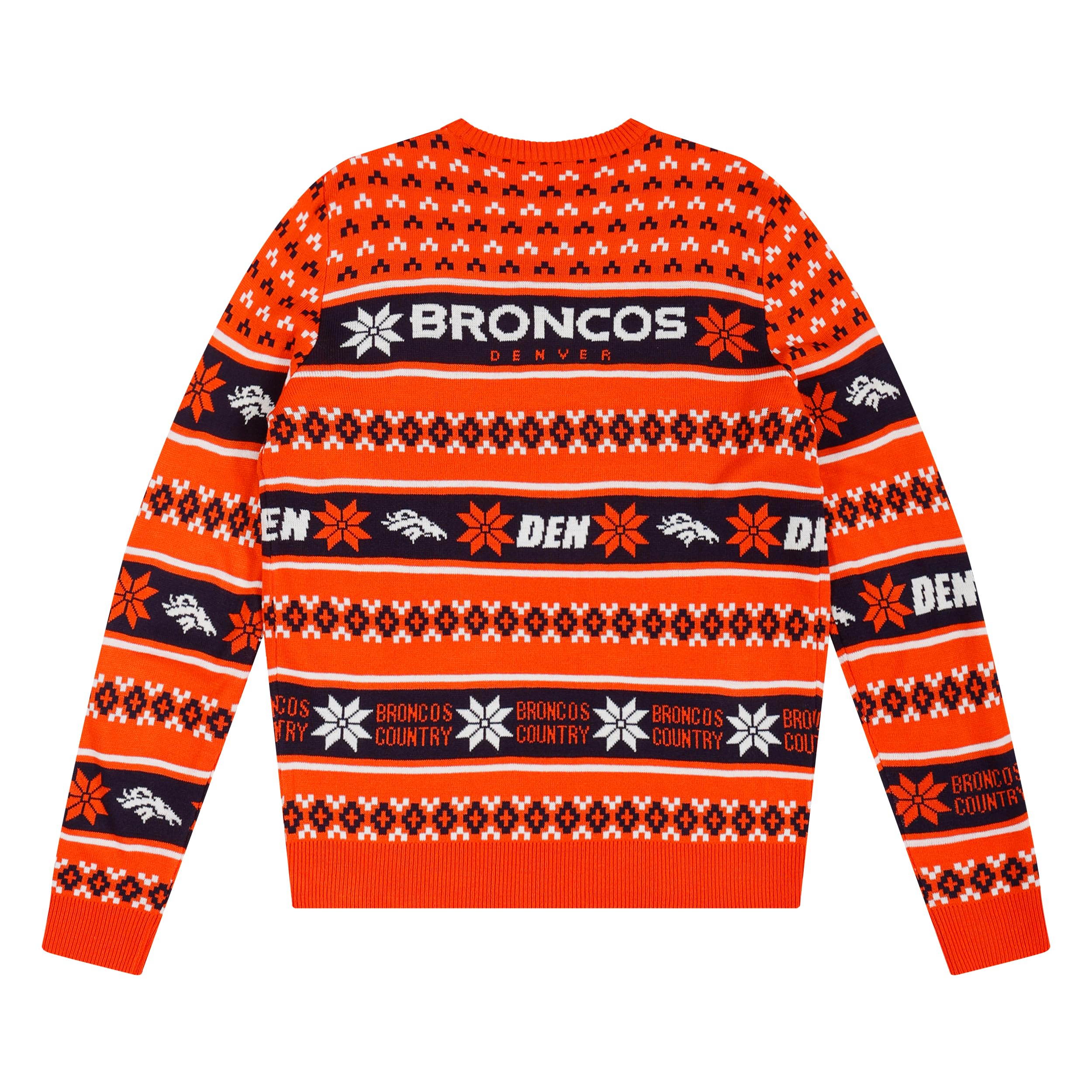 FOCO Men's NFL Big Logo Ugly Sweater, Team Color, M