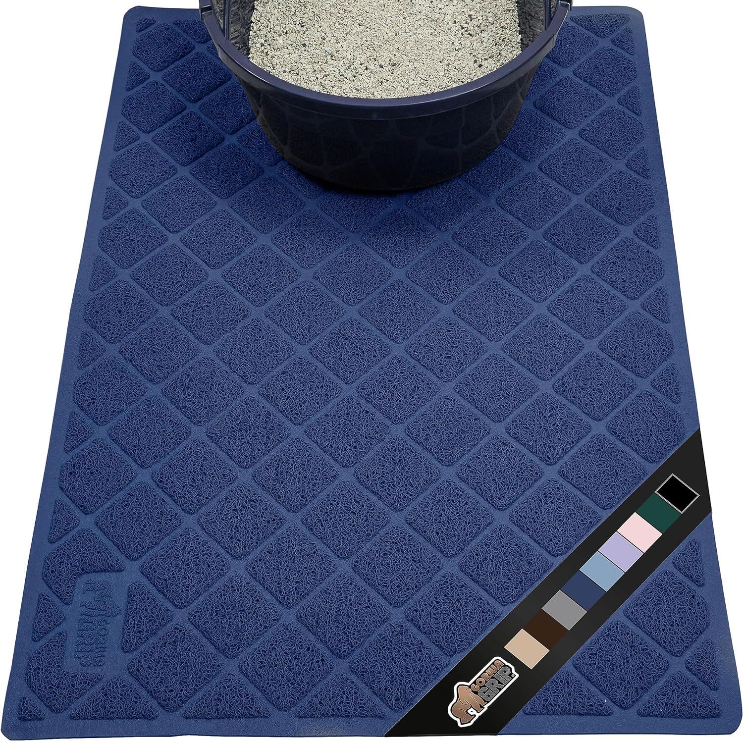 Amazon.com: GORILLA GRIP Cat Litter Box Mat, Water Resistant Kitty ...