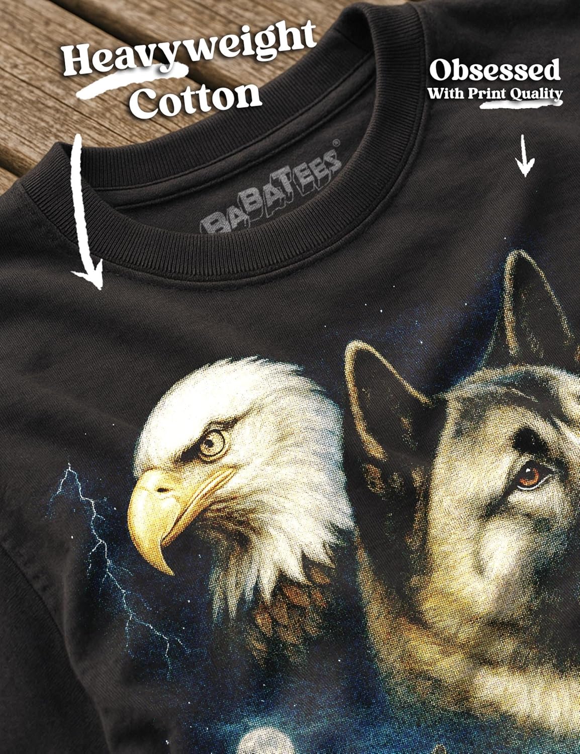 Majestic Dog Artwork Premium Black T-Shirt for Men & Women - Image 3