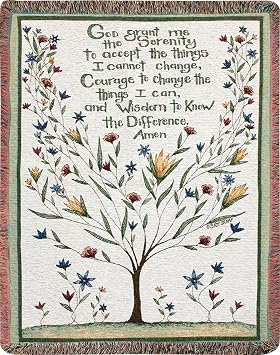 Manual Inspirational Collection 50 x 60-Inch Tapestry Throw, Serenity Prayer,