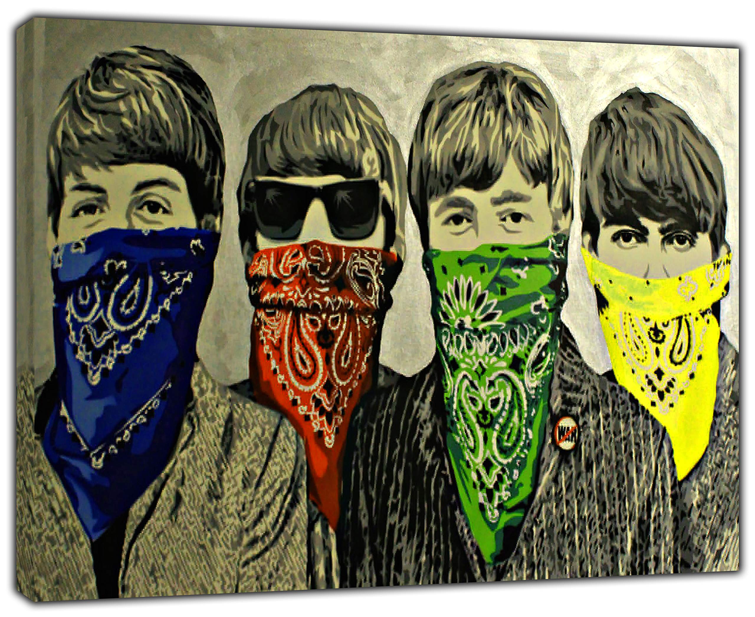 ARTSPRINTS Lienzo enmarcado de The Beatles para decoración de pared, 60,96 x 50,8 cm, profundidad de 38 mm