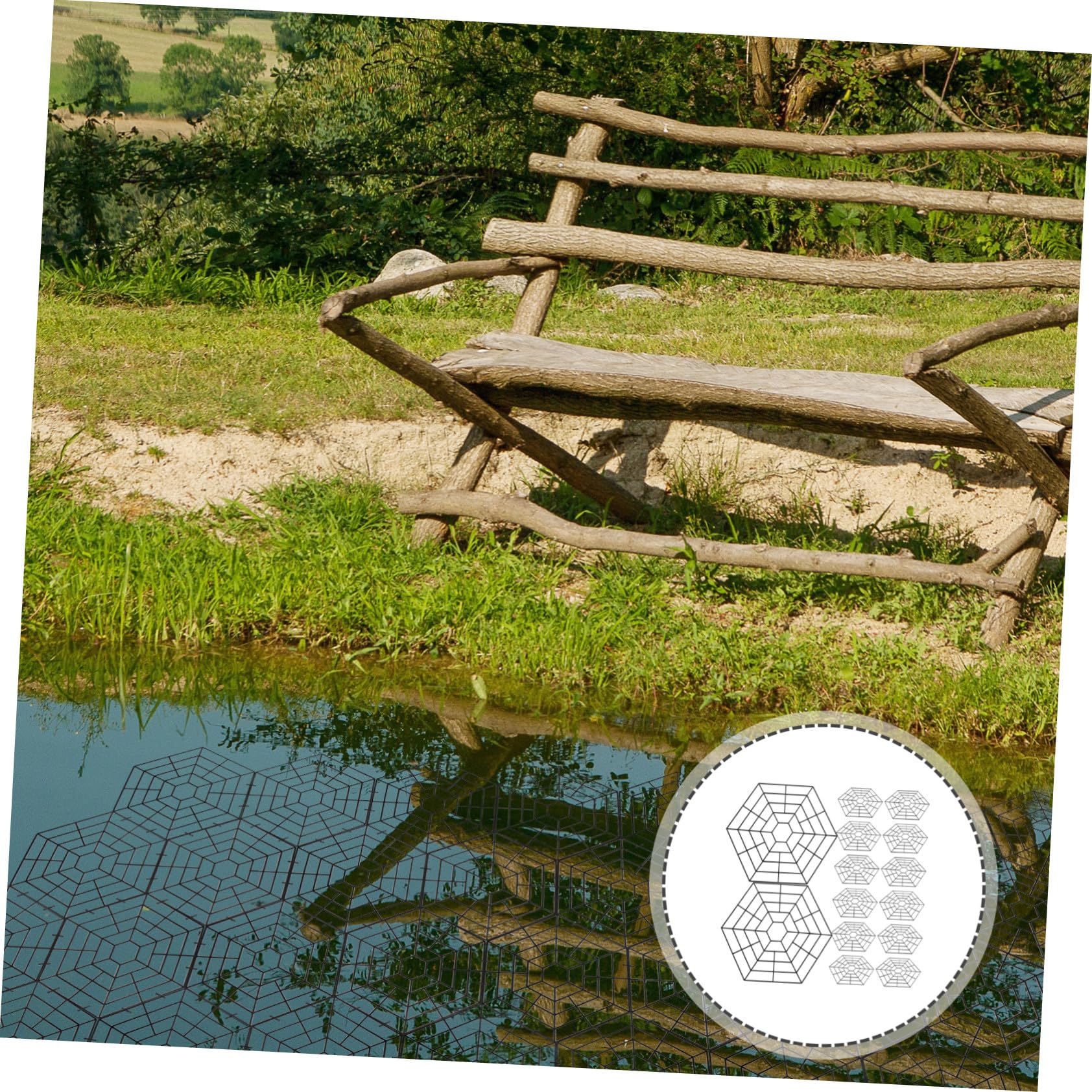 30piezas Protección para Peces De Plástico Protector De Estanque y Peces Flotante para Cubierta Protectora De Estanque y Pesca