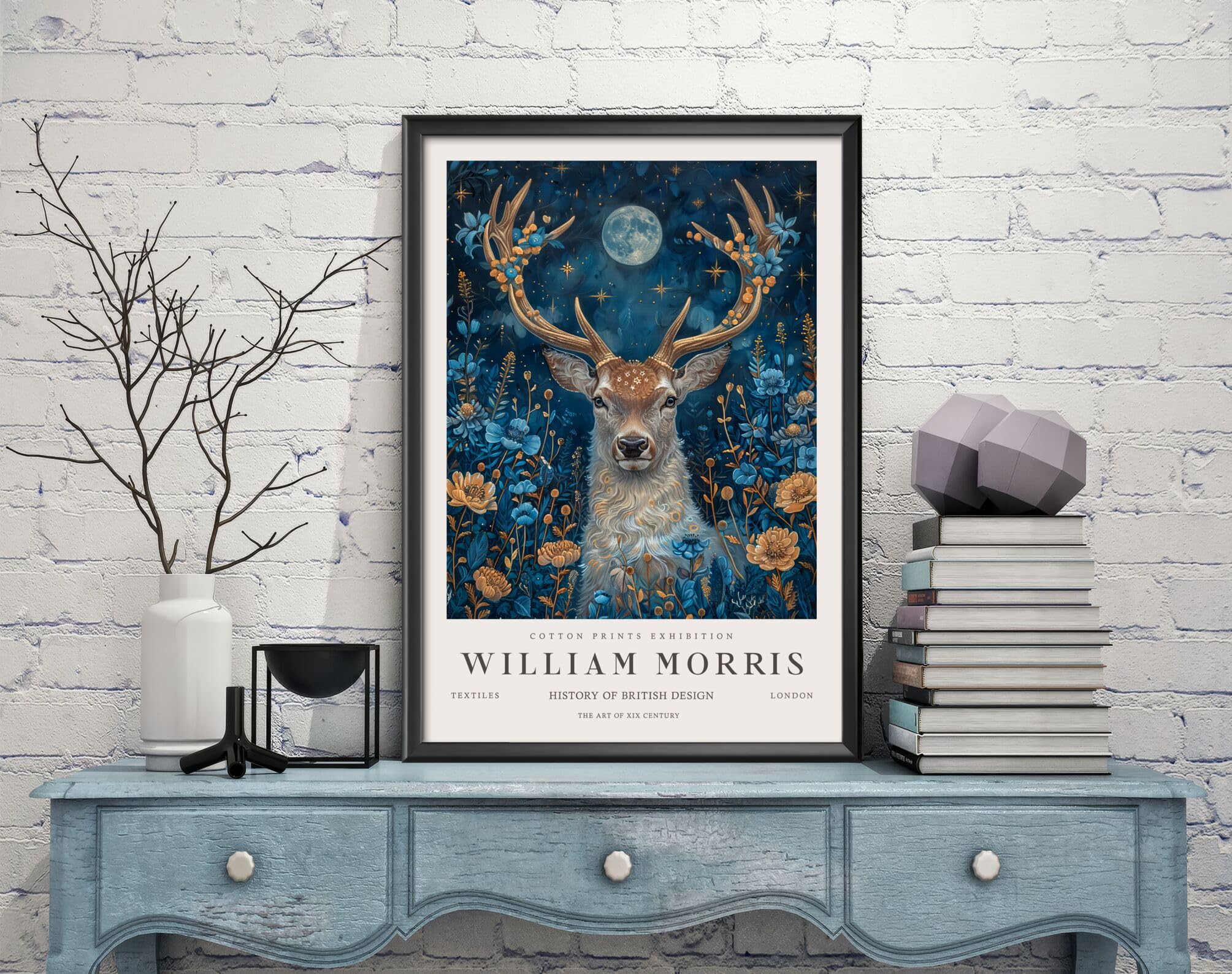 William Morris Deer Print, William Morris Exhibition Print, William Morris Poster, Vintage Wall Art, Textiles Art, Vintage Poster (020e) A2
