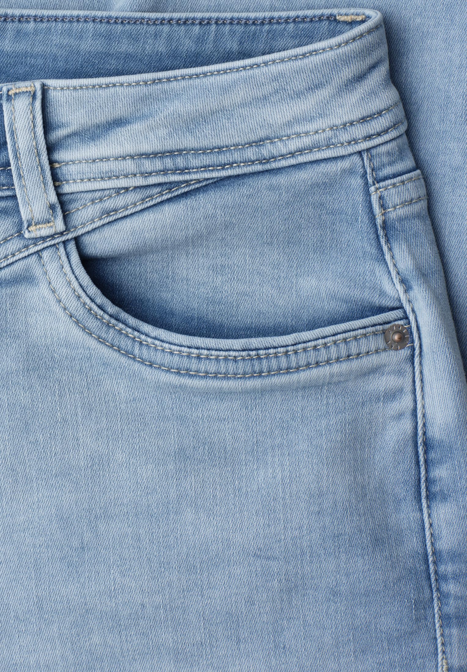 Street One Slim Leg Bermuda mit Turn-Up-Detail