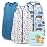 Cute Castle Baby Sleep Sack 18-24 Months - Lightweight 100% Cotton 2-Way Zipper TOG 0.5 Infant Wearable Blanket, Newborn Essentials Toddler Sleep Clothes (3 Pack Blue)