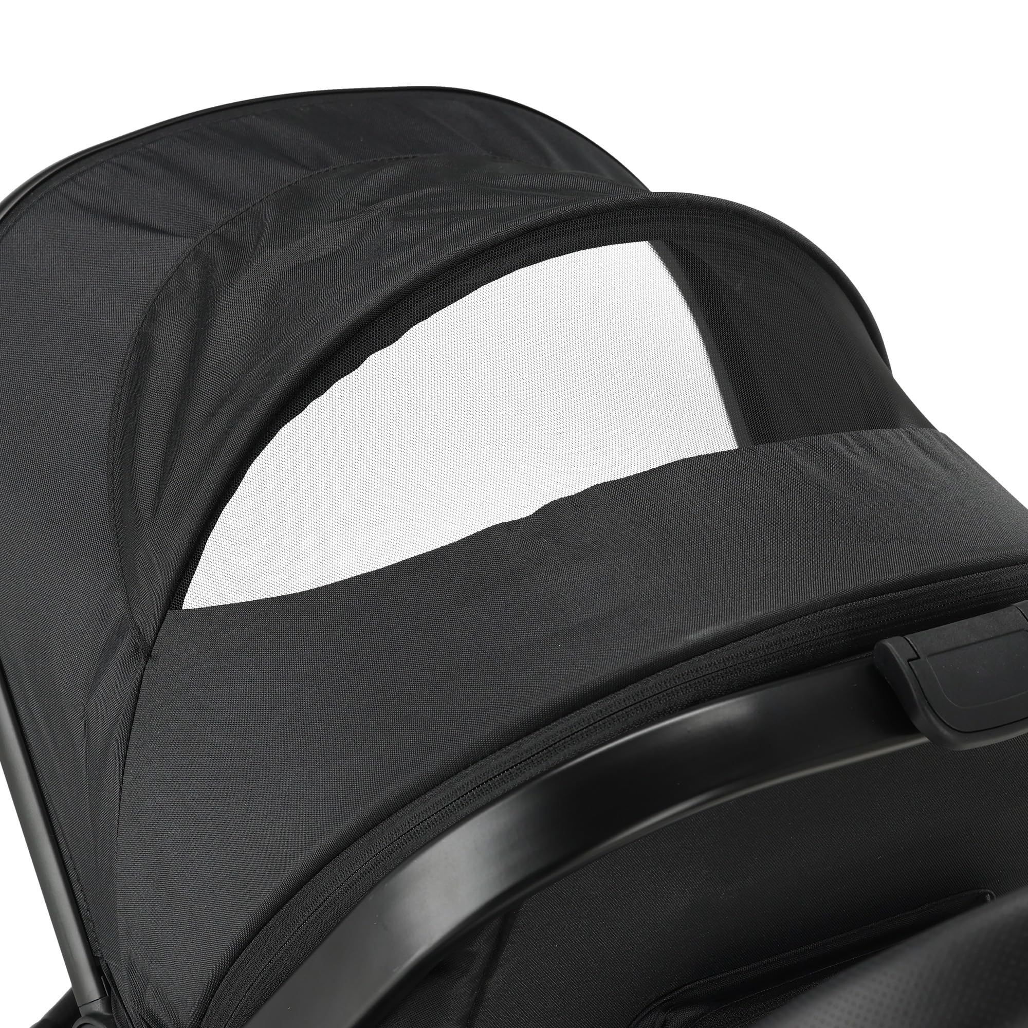 Deryan Evy V2 Passeggino per 2 bambini, Duo Tandem, 0-4 anni, doppio Duett, per neonati e bambini in età prescolare, carrozzine fino a 50 kg, passeggino, passeggino da viaggio 2 in 1, Nero con zecca
