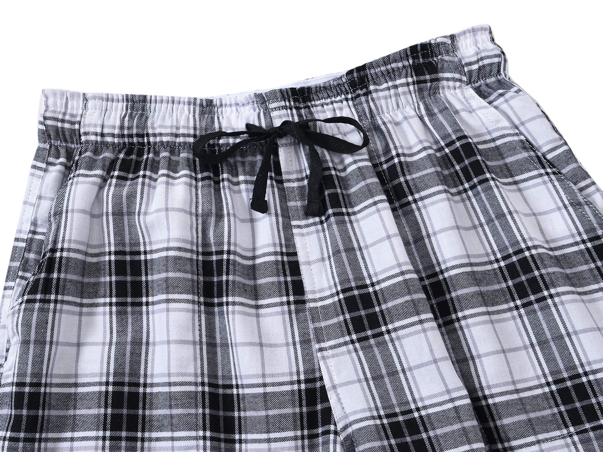 AIRIKE Donna Pantaloni Lungo Pigiama Cotone Pantaloni Morbidi a Quadretti con Tasche