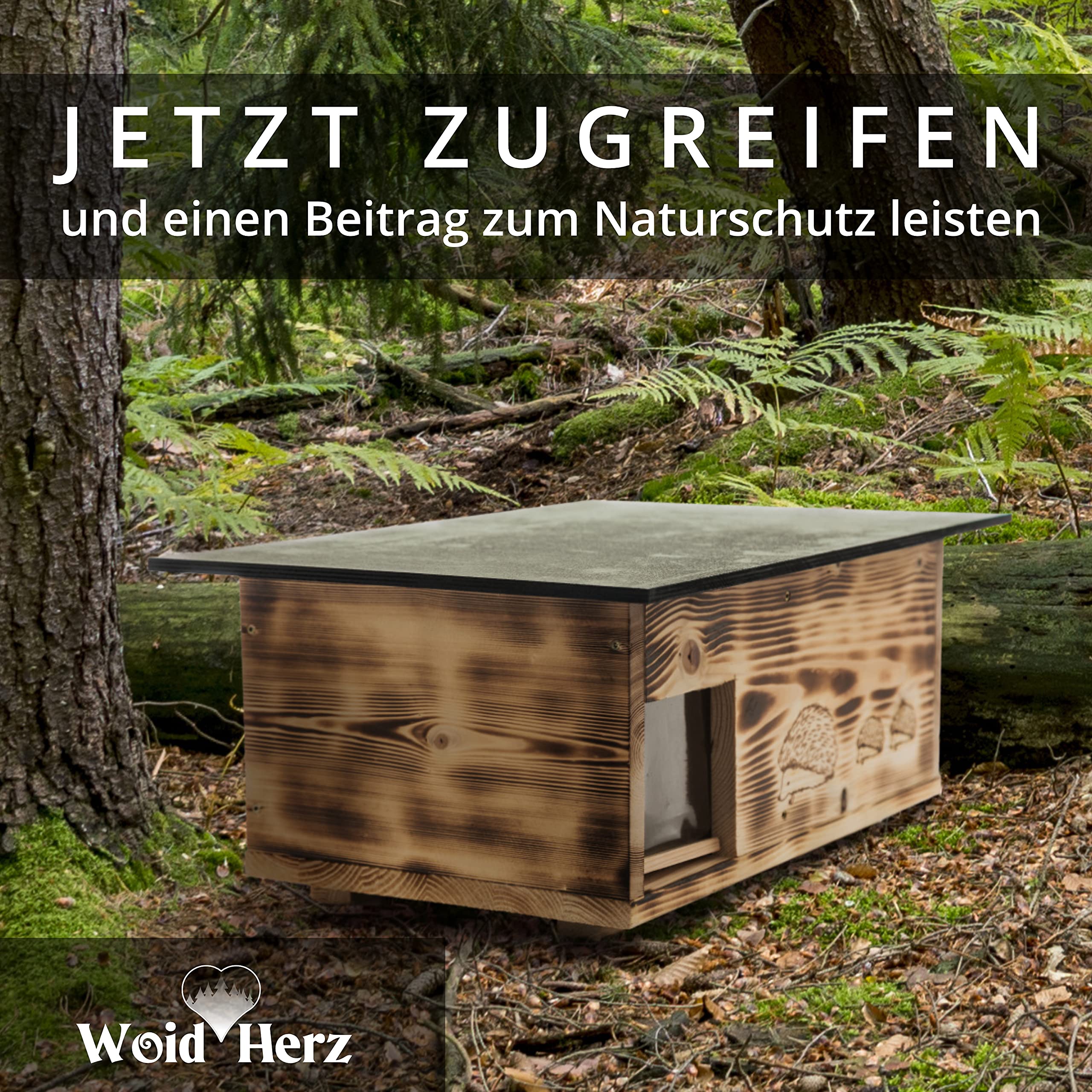 Casa para erizos XXXL, con entrada de laberinto y solapa para ratas, con suelo y apertura de techo extraíble para facilitar la limpieza (quemado)