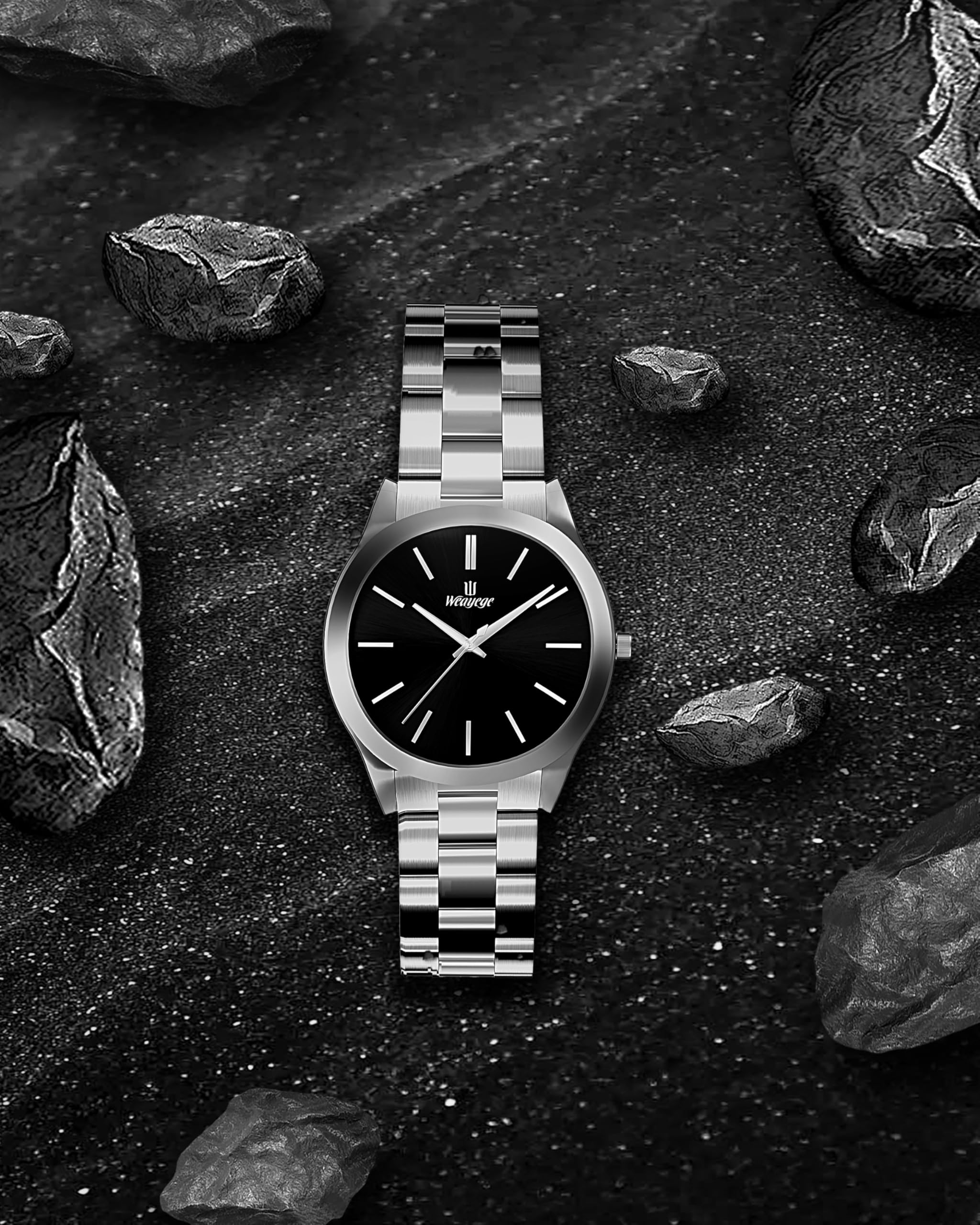 Relojes de Pulsera para Hombre, Minimalistas, de Lujo, de Cuarzo, Impermeables, para Negocios, Regalos para Hombres, Plateado