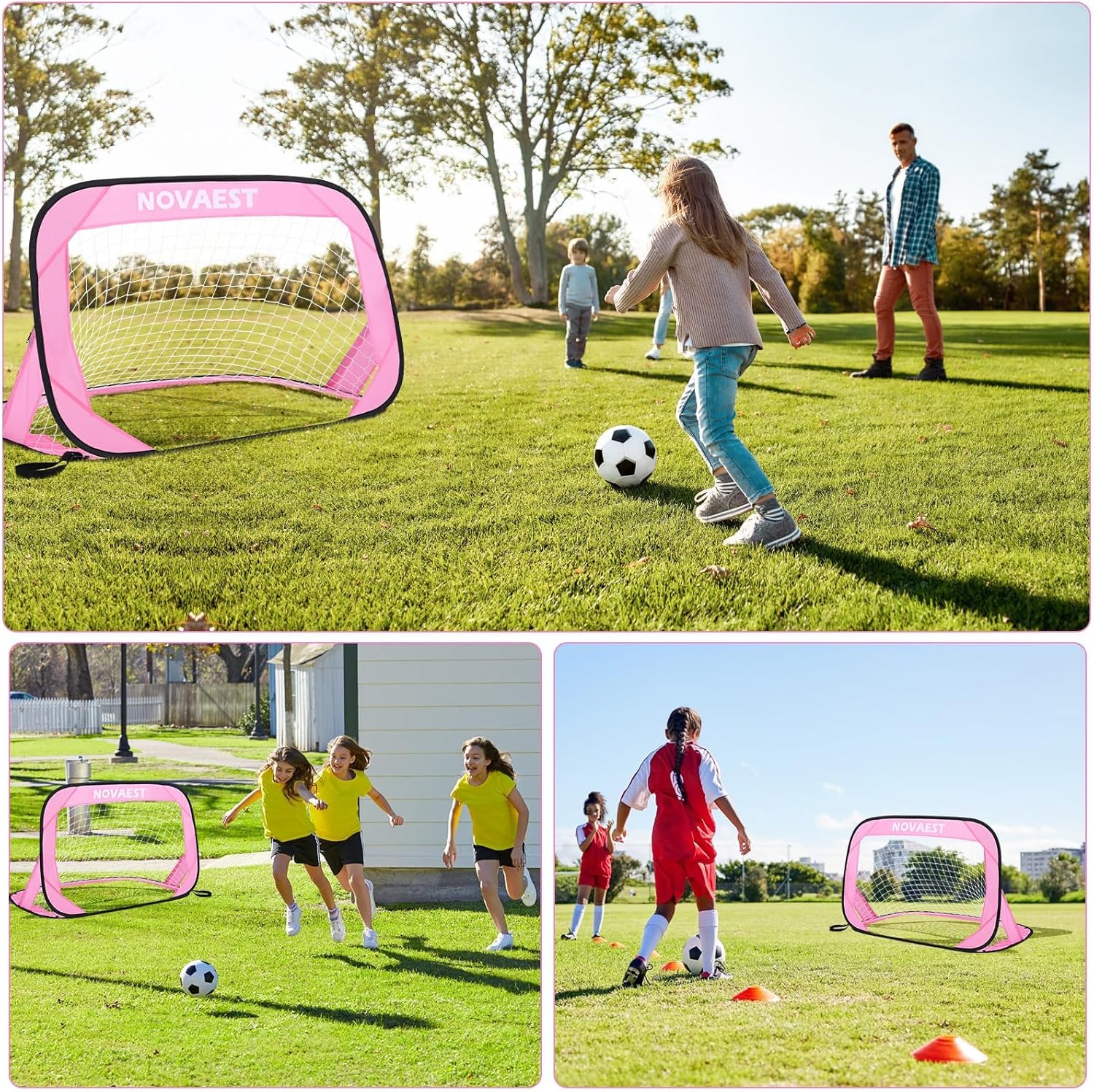 Pop Up Soccer Goals, Kids Soccer Goals for Backyard, Helps Improve Physical Fitness, Easy Setup, Gift Idea